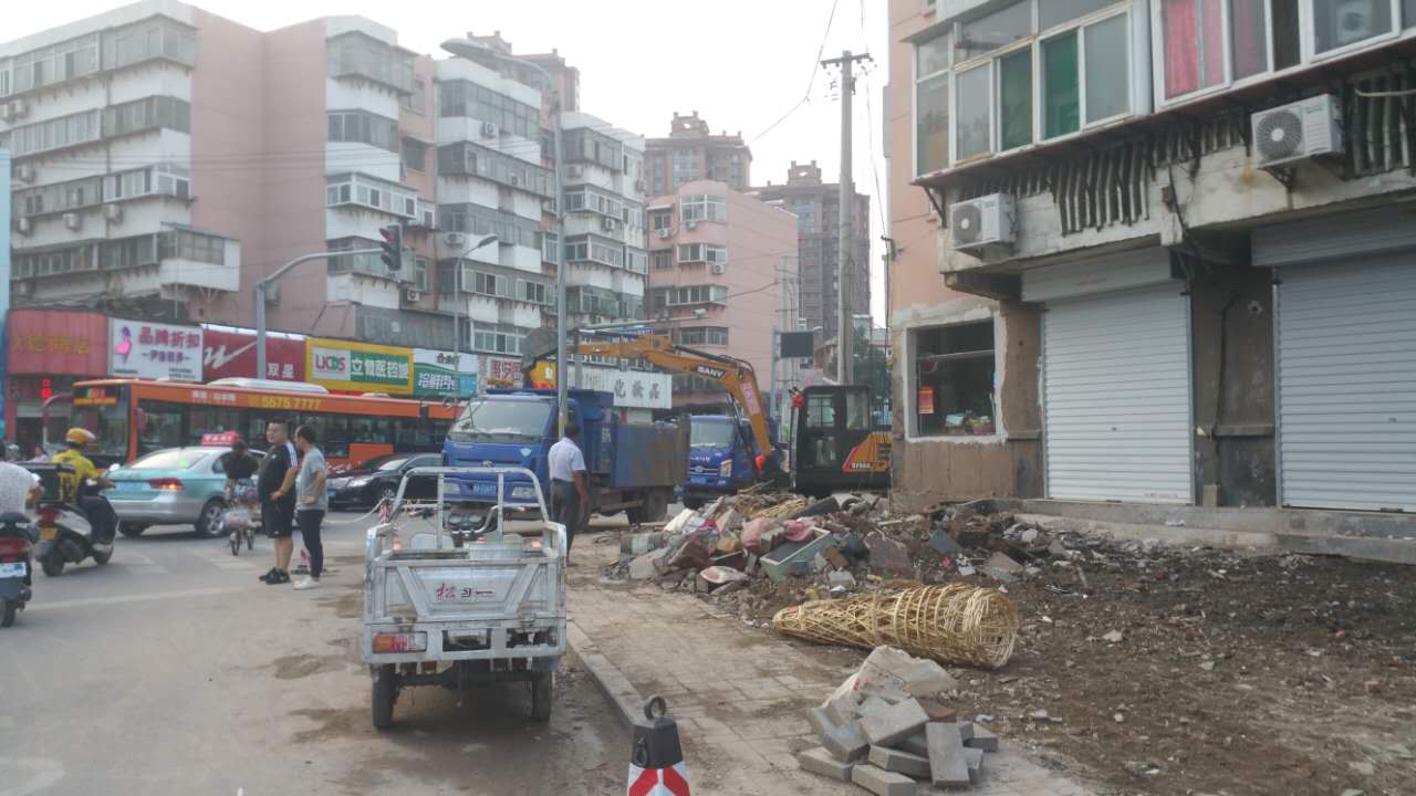 济南市天桥区政府 街道动态 北坦街道拆违创城双管齐